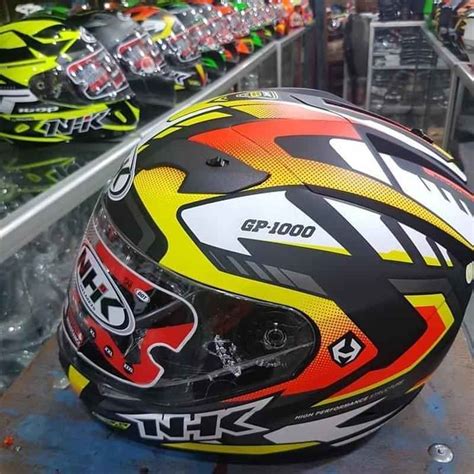 Jual Helm NHK GP1000 Million Matt Yellow GP 1000 Fullface Motif Milion