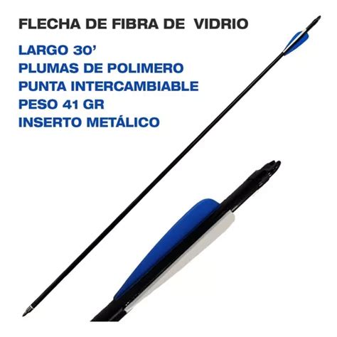 Pack X Flecha Fibra De Vidrio Arco Compuesto Recurvo En Venta En