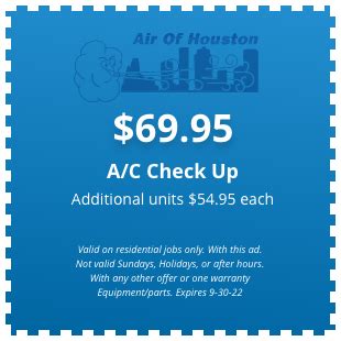 Air Conditioning Coupons and Discount in Spring & Houston