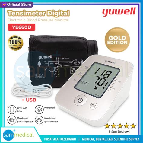 Promo Yuwell Tensimeter Digital USB Gold Edition YE660D Kota