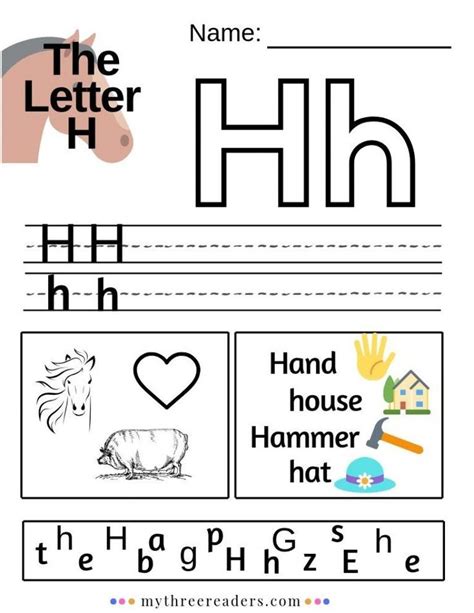 Letter H Printables Free Alphabet Worksheets Preschool Letters