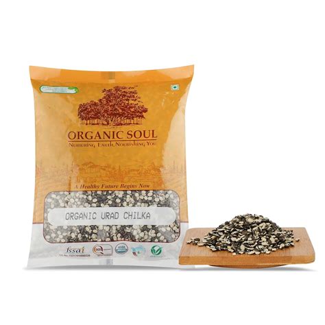 Organic Soul Organic Black Urad Dal Split Pure And Sure 500gm Kali