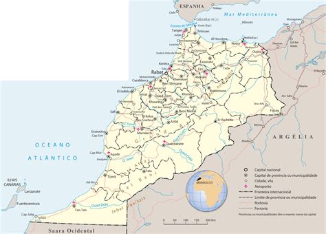 Marrocos Mapa Tur Stico