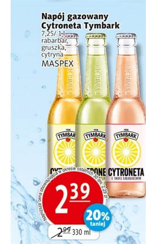 Promocja MASPEX Napój gazowany Cytroneta Tymbark 330ml w Prim Market