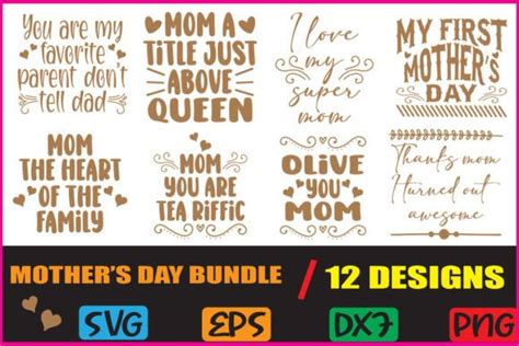 Mothers Day Svg Bundle Graphic By Creativestudiobd1 · Creative Fabrica