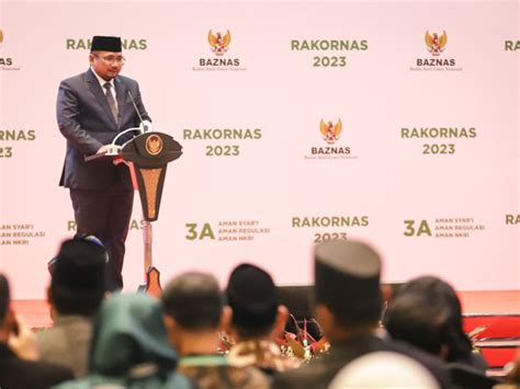 Rakornas Baznas Menag Jadikan Tata Kelola Zakat Lebih Transparan