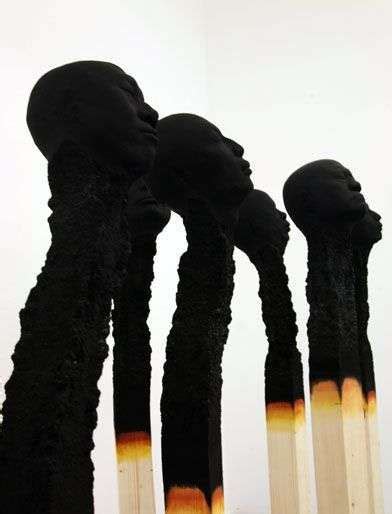 Colossal Matchstick Sculptures : matchstick sculptures