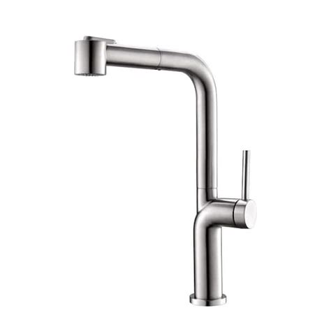 Casainc Single Handle Pull Out Sprayer Kitchen Faucet In Brushed Nickel Ca Ywb8060 The Home Depot