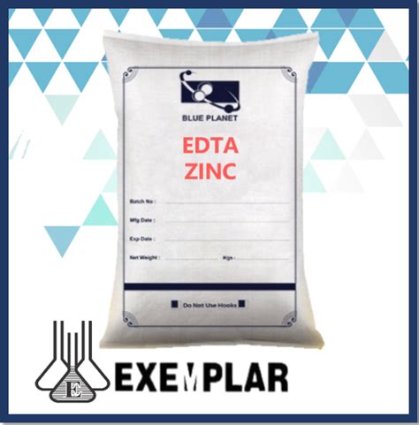 Exemplar Powder EDTA Zinc Chelated Zinc For Agriculture Packaging