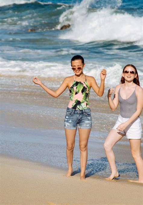 Millie Bobby Brown And Sadie Sink Los Cabos 08232017 • Celebmafia