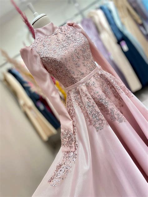 Muslim Dress Muslim Bridesmaid Pink Dress Etsy