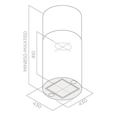 Elica Napa Tube Pro Island Bl Mat A Eldalux