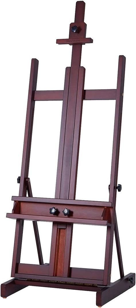 Meeden Walnut Large H Frame Studio Easel Solid Beech Wood Easel For