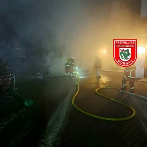 B Brand Hackschnitzelbunker Freiwillige Feuerwehr Murnau