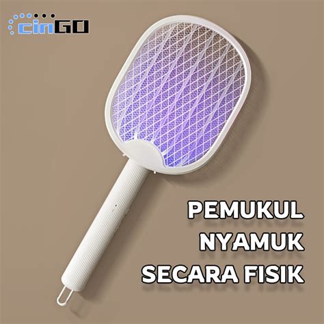 Jual Raket Nyamuk Led In Charger Putih Pengusir Serangga Raket