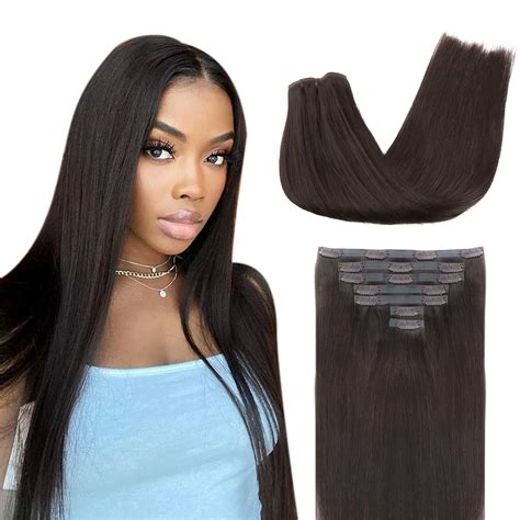 Amazon Clip In Hair Extensions Real Human Hair Seamless Clip In