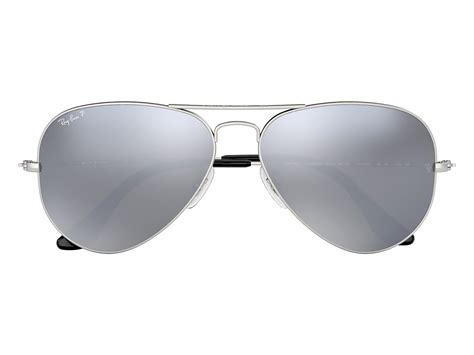 Ray Ban Rb3025 Aviator Mirror 58 Dark Grey Silver Polarized Sunglasses Sunglass Hut Usa