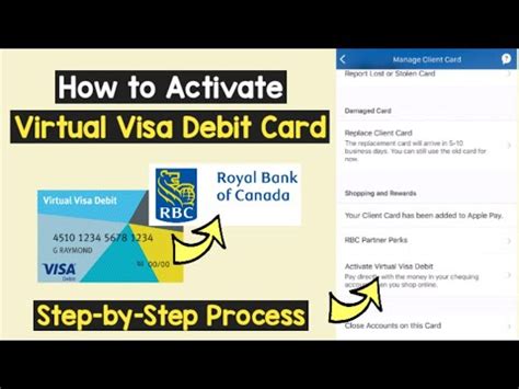 Activate Virtual Visa Card RBC RBC Virtual Visa Debit Royal Bank