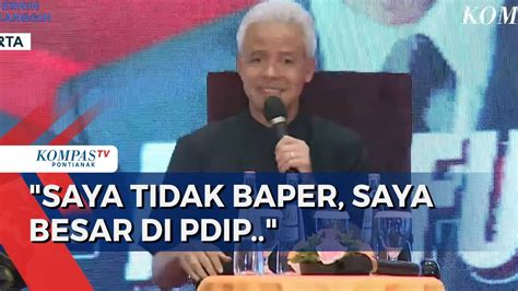 Bacapres Pdip Ganjar Pranowo Nyatakan Setia Tak Akan Loncat Kanan