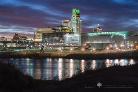 Downtown Omaha, Nebraska, as Viewed Across the Missouri River from ...