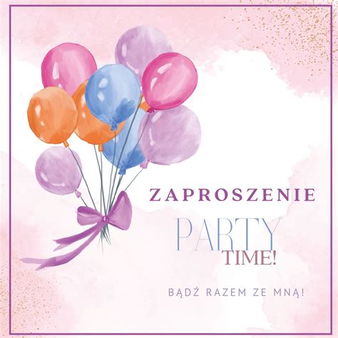 Zaproszenie Na Urodziny Pink Party Szt Allegro Pl