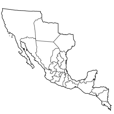 Estados De El Primer Imperio Mexicano Mapa De Mexico Antiguo Mapa De