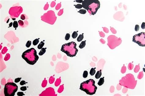 Paw Prints Black And Pink Seamless Graphic By Sun Sublimation