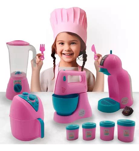 Kit Cozinha Brinquedo Air Fryer Batedeira Cafeteira P S Frete Gr Tis