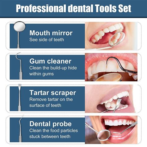 Temporary Tooth Repair Kit with Mouth Mirror - Dental Filling, Tartar ...