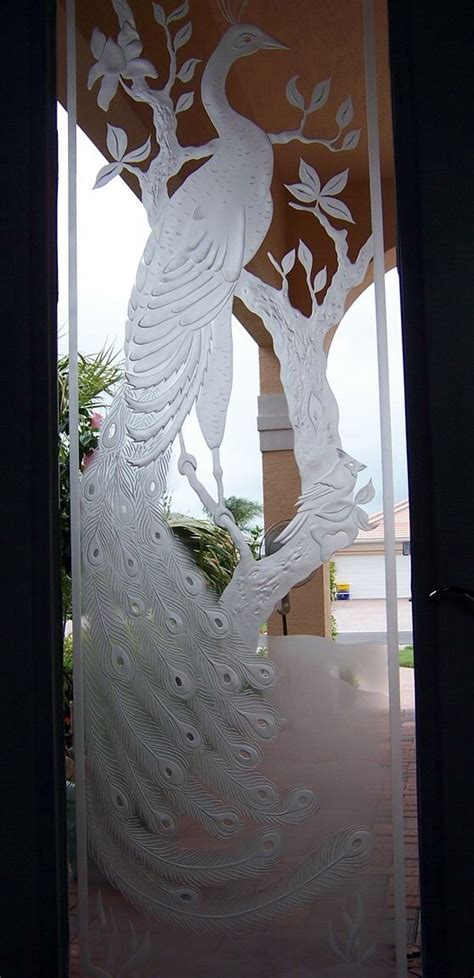 Creative Sandblasting Etched Glass Door Window Glass Design Glass Door Design