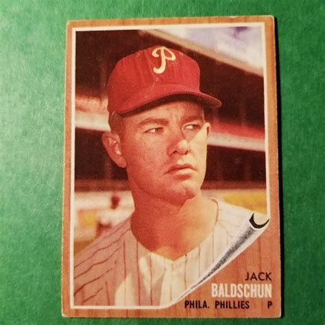 Free 1962 Topps Exmt Nrmt Baseball Card No 46 Jack Baldschun Phillies Sports