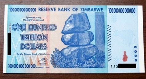 I Own 100 Trillion Zimbabwe Dollars Qot