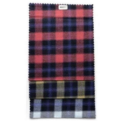 Indigo Pure Cotton Check Shirting Fabric At Rs Meter Check