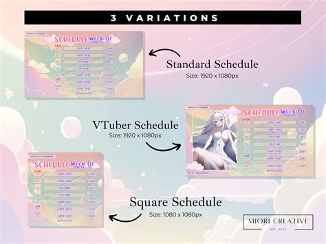 Pastel Vtuber Schedule Assets Sky Vtuber Aesthetics Rainbow Twitch