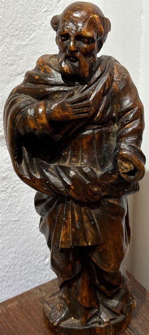 Proantic Statue de Saint en bois XVIIIe siècle