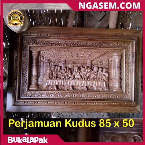 Jual Perjamuan Kudus Patung Relief X Ukir Kayu Jati Di Lapak