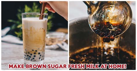 Brown Sugar Pearl Fresh Milk Recipe With Ingredients Such As Creamy