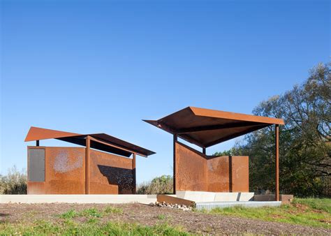 Bird Watching Pavilions By Plant Architect Made Of Weathering Steel