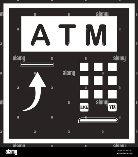 Atm Icon Vector Logo Design Illustraton Background Stock Vector Image