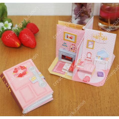 Jual BUKU MINIATUR RUMAH PINK PAPERCRAFT MINIATUR ACTION FIGURE DIY