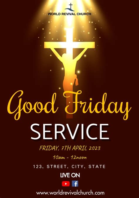 Good Friday Service Template Postermywall