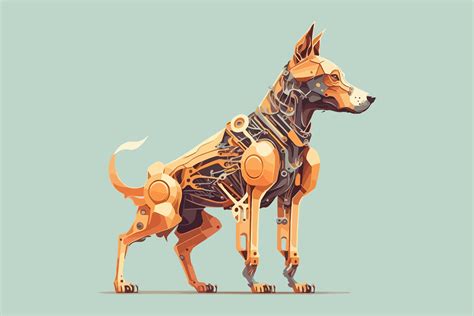 Dog Robot Vector Illustration Graphic by BreakingDots · Creative Fabrica