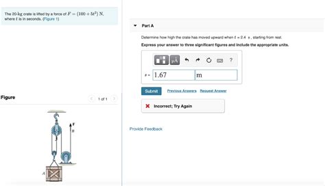 Solved The Kg Crate Is Lifted By A Force Of F Chegg