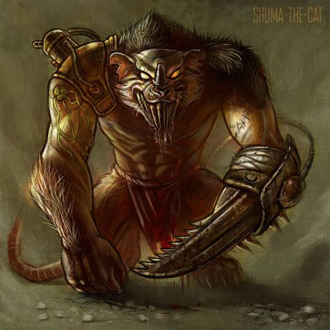 rat ogre warhammer fanart  shuma  cat  deviantart