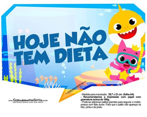 Plaquinhas Para Festa Baby Shark Fazendo A Nossa Festa