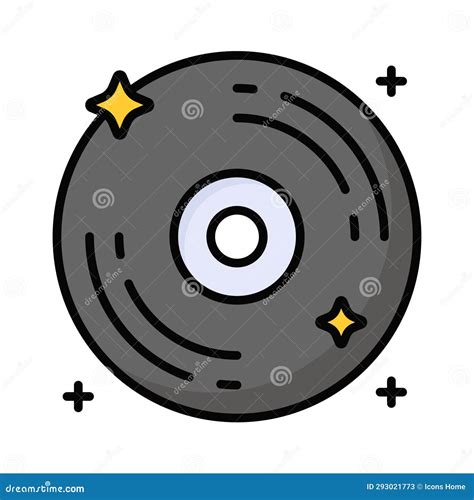 Vinyl Record Vector Design Icon Of Music Disc In Modern Style Stock