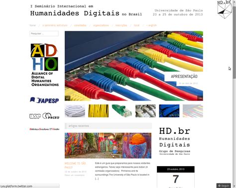 I Semin Rio Internacional Em Humanidades Digitais No Brasil Pimentalab