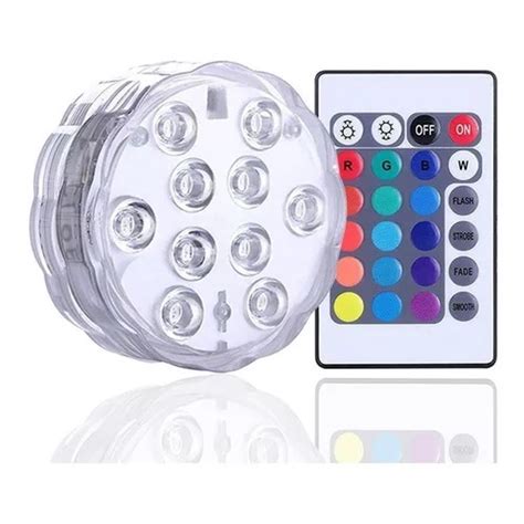 Luz De Led Rgb Piscina Aquario Jardim Controle Remoto Pilha Shopee Brasil