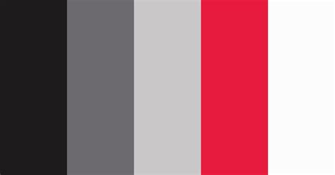 Color Palette generated based on #1D1C1C, #6C6A6F, #C9C7C7, #E71B3D ...