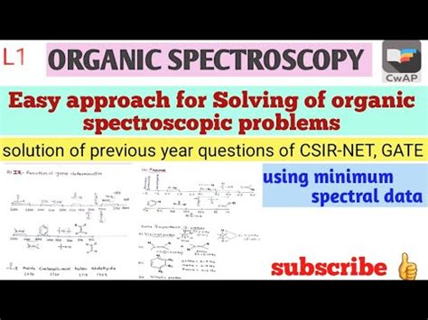 Organic Spectroscopy Csir Net And Gate Previous Year Questions With